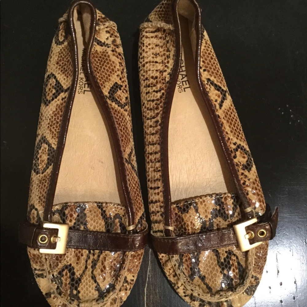 Michael Kors Snake Skin  Corey Flats size 7 1/2
